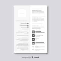 Free vector curriculum vitae template with photo