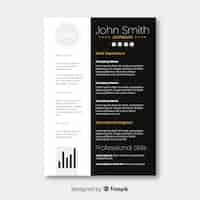 Free vector curriculum vitae template with photo