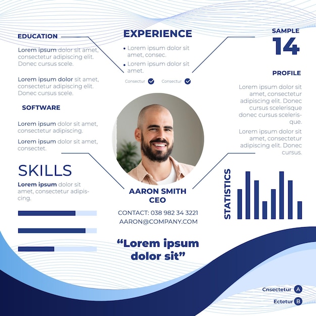 Free vector curriculum vitae template