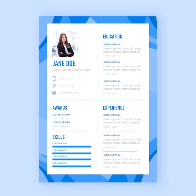 Curriculum vitae template