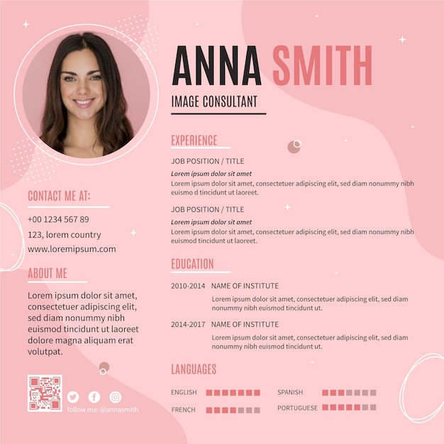 Curriculum vitae template