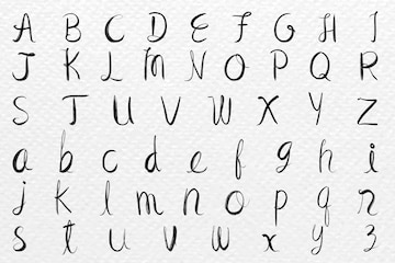 cute handwriting fonts alphabet