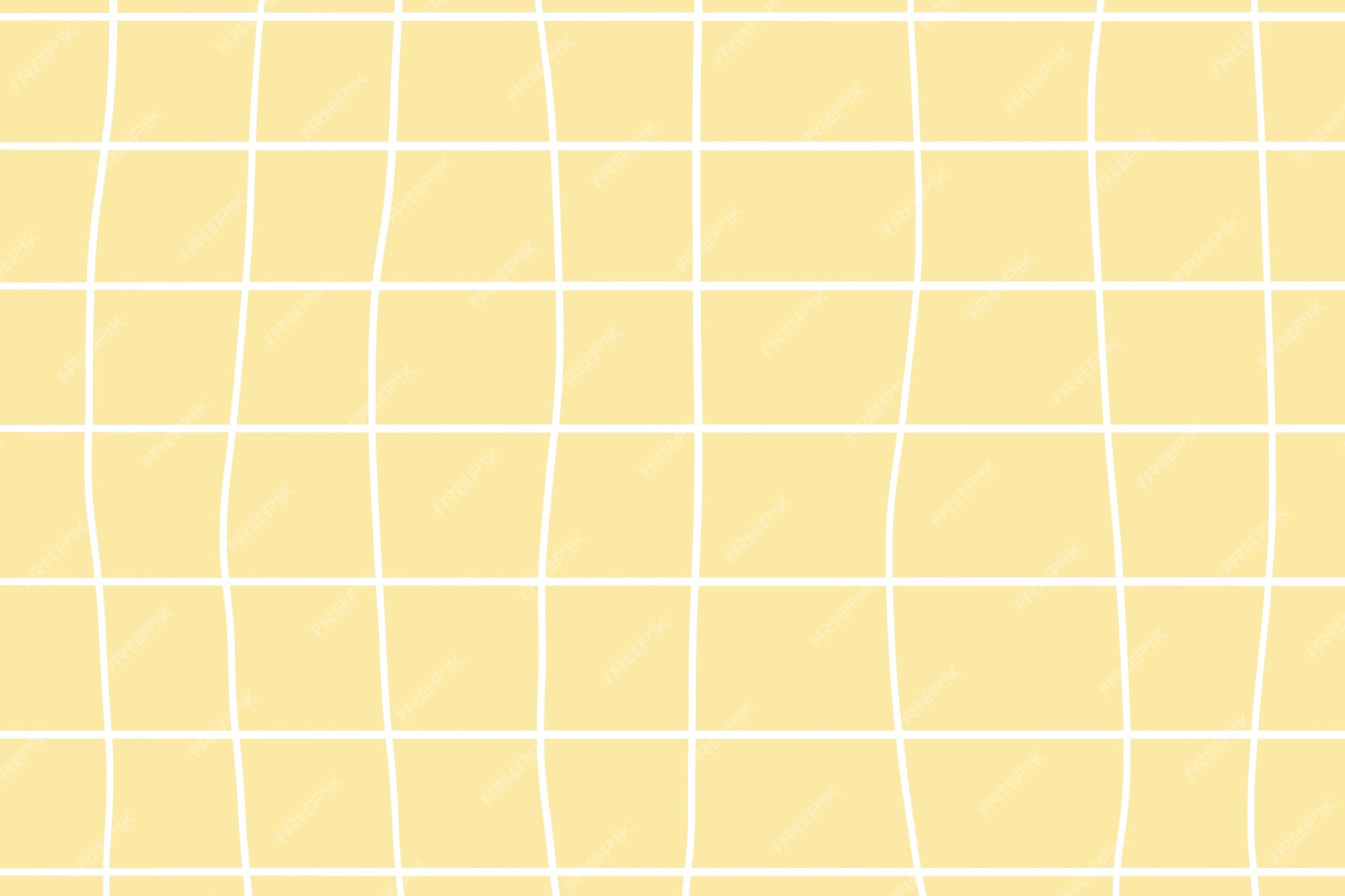 Free Vector | Cursive grid yellow pastel aesthetic background