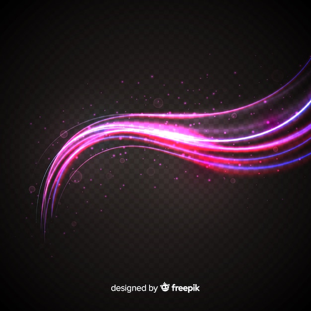 Free vector curve light effect realistic style