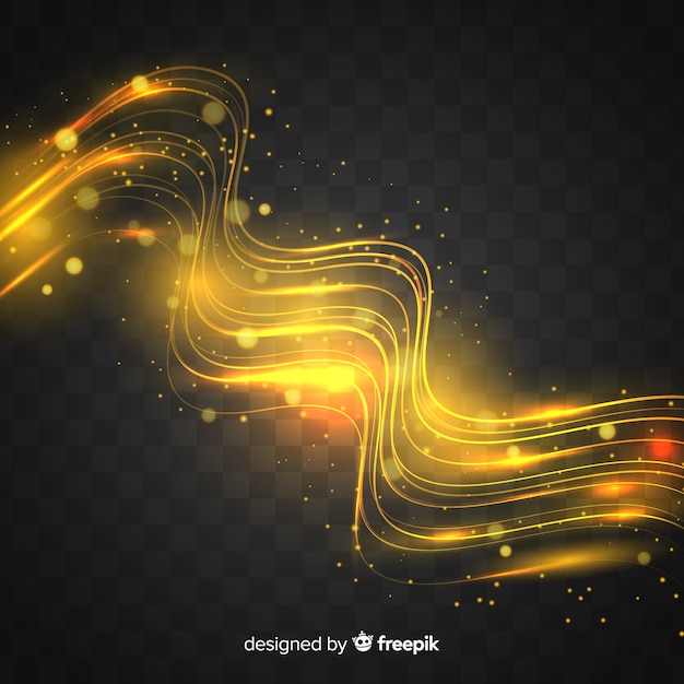 Free vector curve light effect realistic style