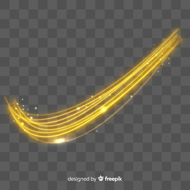Бесплатное векторное изображение Кривой световой эффект реалистичного стиля
