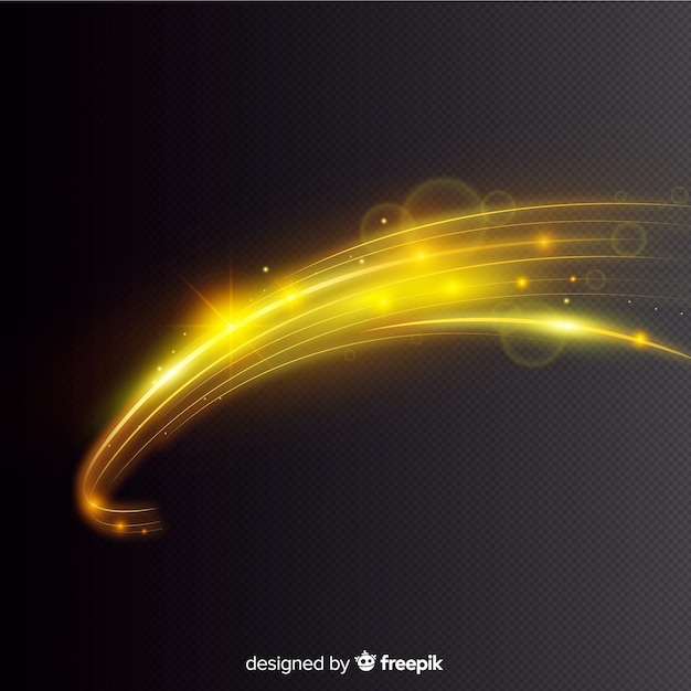 Free vector curve light effect realistic style