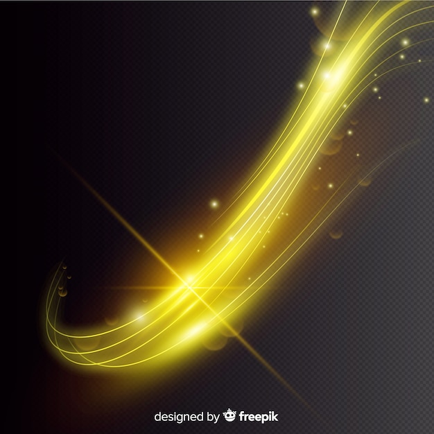 Free vector curve light effect realistic style