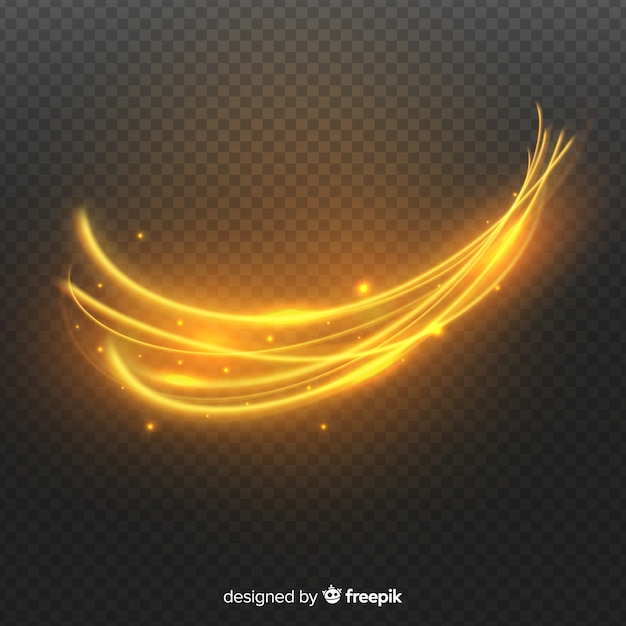 Free vector curve light effect realistic style