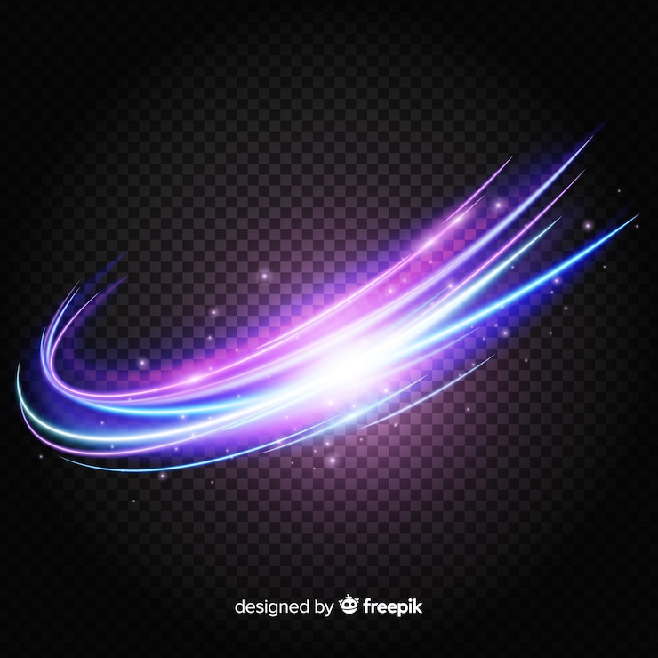 Free Vector curve light effect realistic style