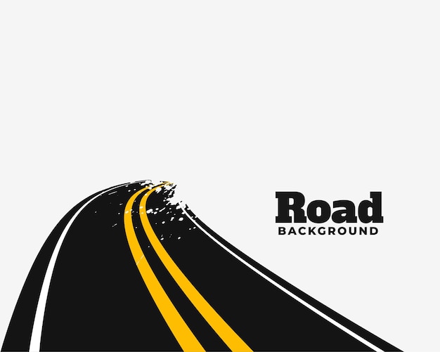 Бесплатное векторное изображение Кривая дорога пути иллюстрации дизайн