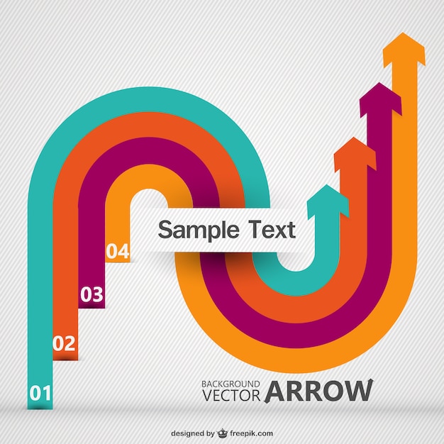 Free vector curved arrows background