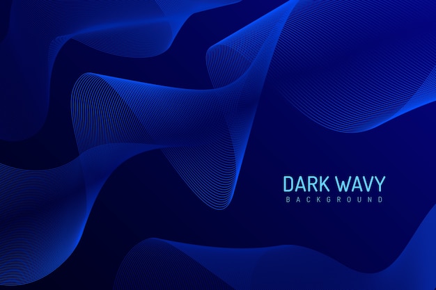 Free vector curvy elegant background in blue tones