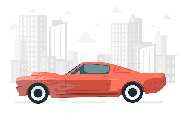 Custom car  concept illustration