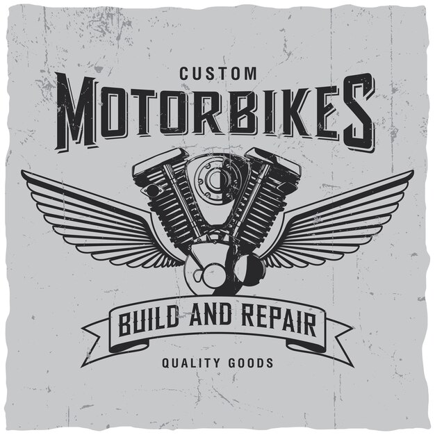 Custom Motorbikes label