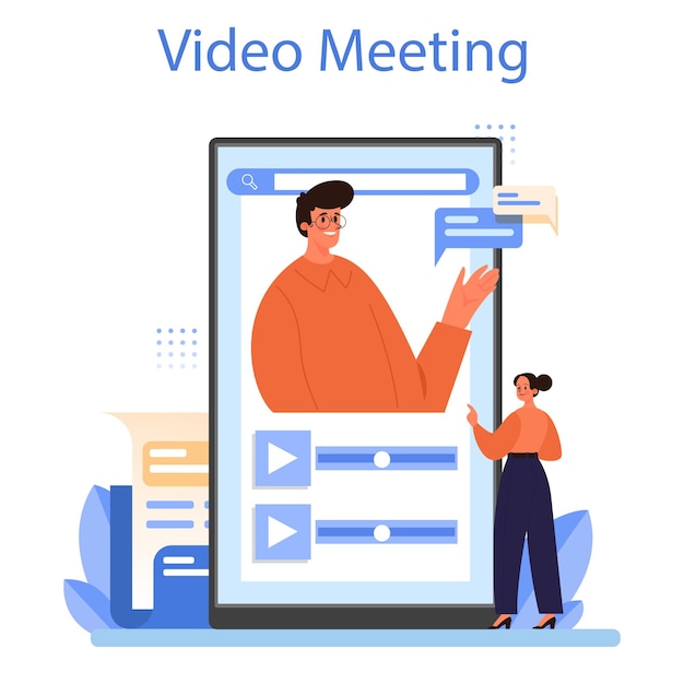 Customer Approval Online Service Or Platform Marketing Program Development For Client Retention And Loyalty Video Meeting Flat Vector Illustration