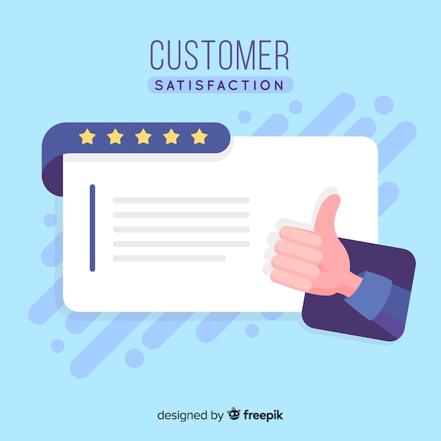 Customer satisfaction concept in flat style