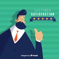 Free vector customer satisfaction design in flat style