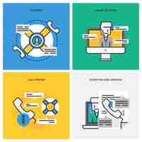 Free vector customer service designs collection