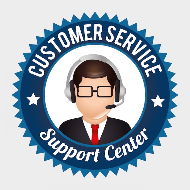 Free vector customer service and technical support