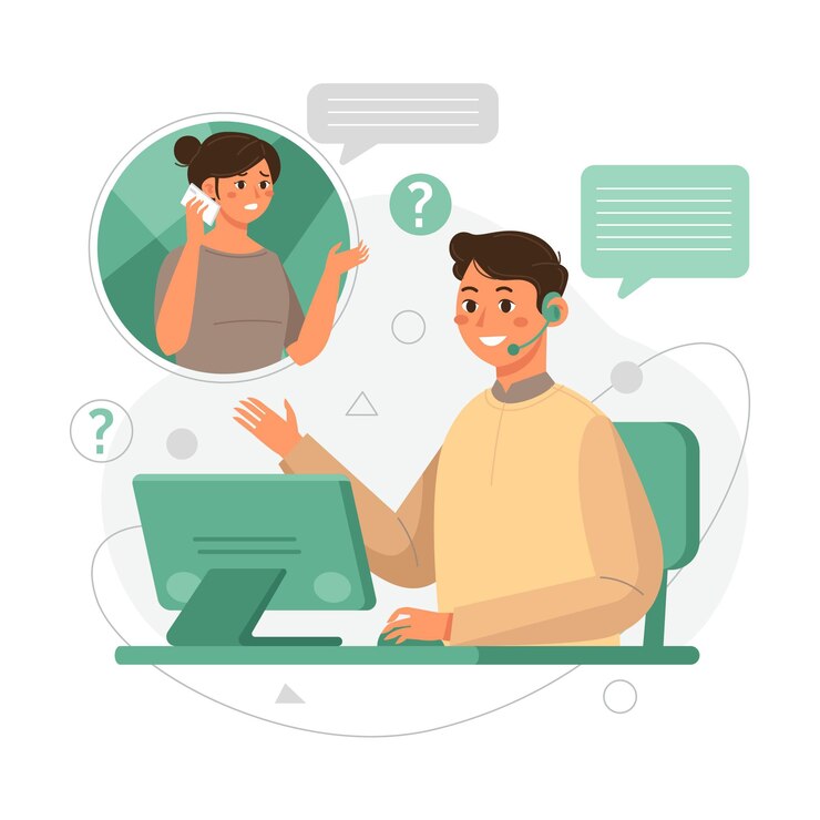 Free Vector customer support flat design illustration