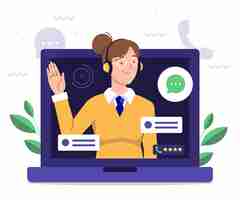 Free vector customer support flat design