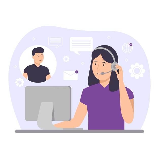 Customer support illustration