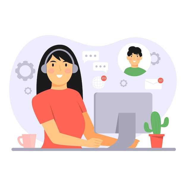 Free vector customer support illustration