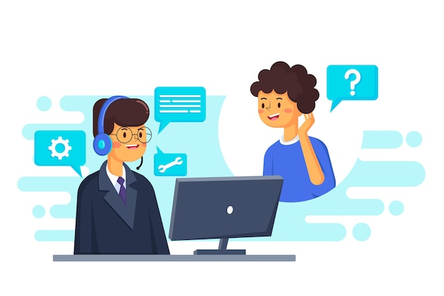 Free vector customer support illustration