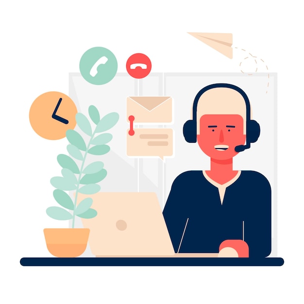 Customer support illustration