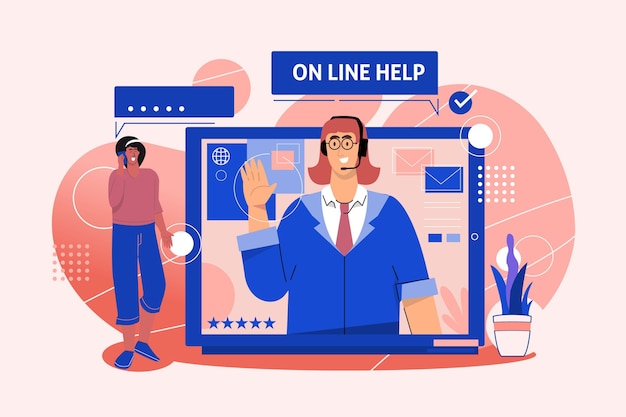 Free vector customer support illustration