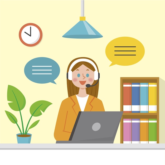 Free vector customer support illustration