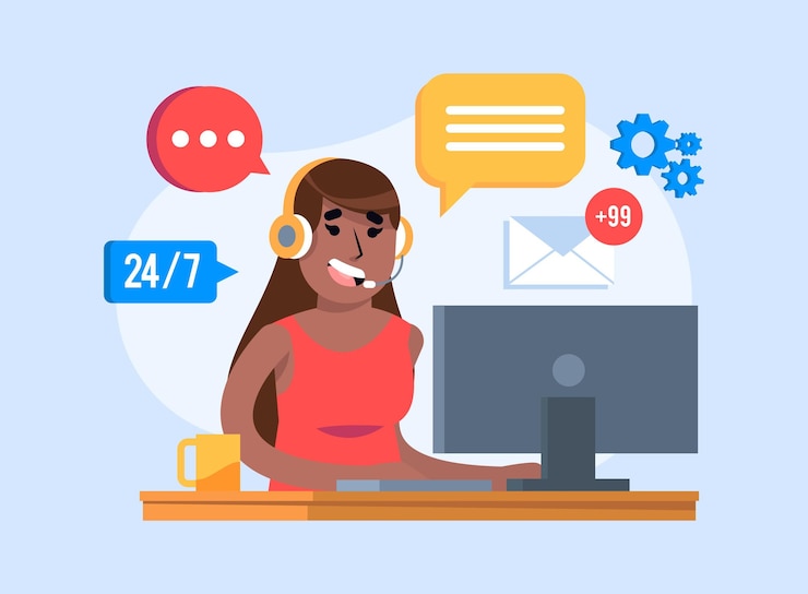 Free Vector customer support illustration