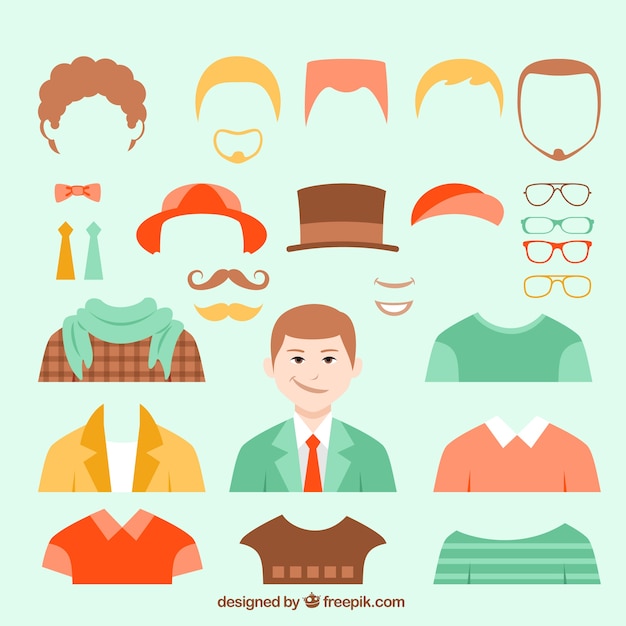 Free Vector | Customizable man