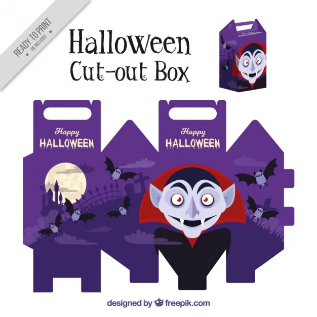 Free Vector cut out box of vampire