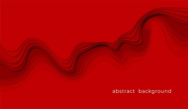 Cut out paper design style red abstract background. Red Papercut background for presentation, cover, banner, website template. Vector illustration EPS10