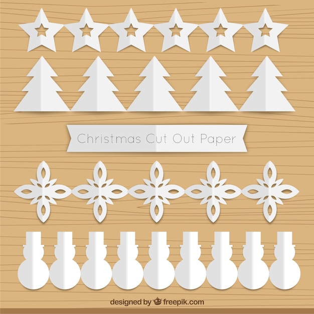 Cut out paper garland christmas pack