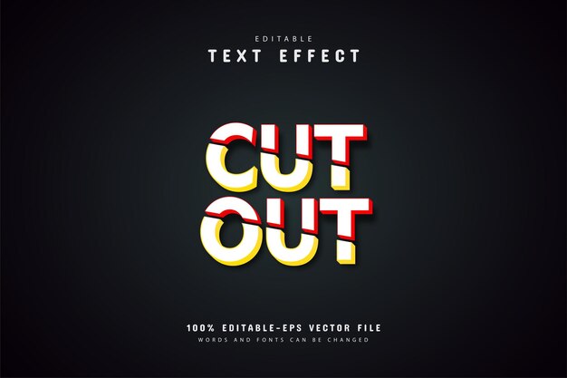 Cut out text effect editable