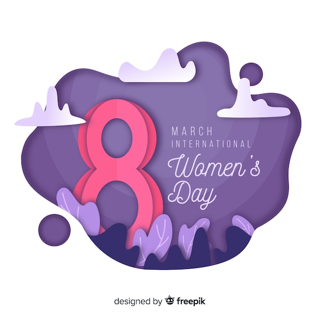 Free vector cut out women's day background