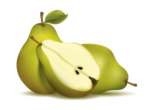 Cut pear background