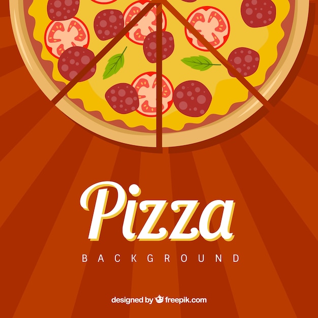 Free vector cut pizza background