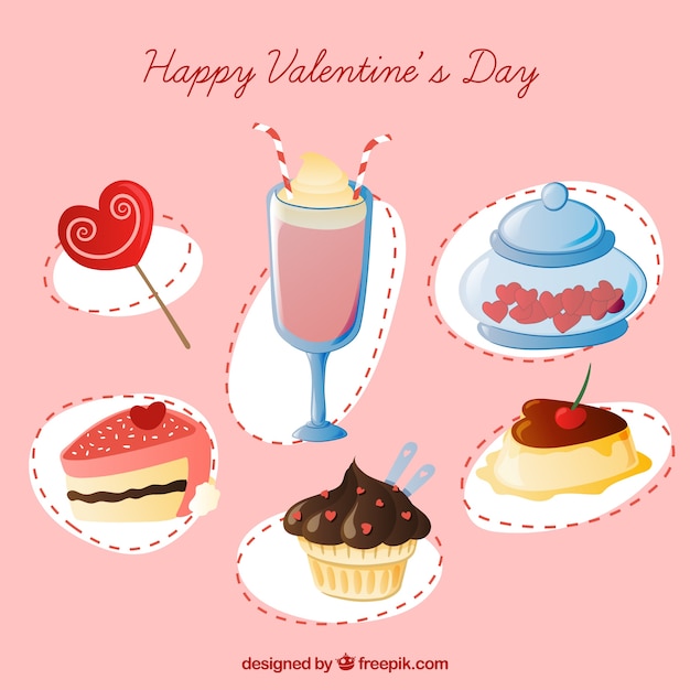 Free vector cut put sweet for valentine day