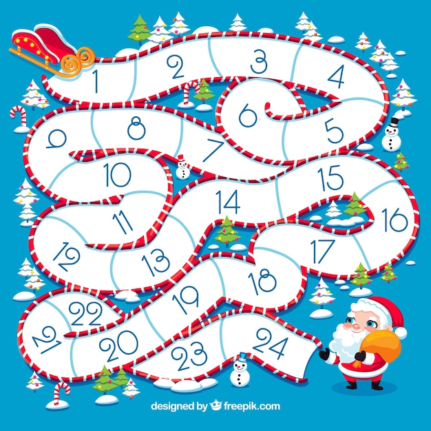 Free vector cute advent calendar