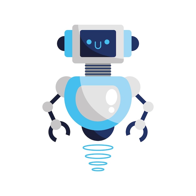 Free vector cute ai robot