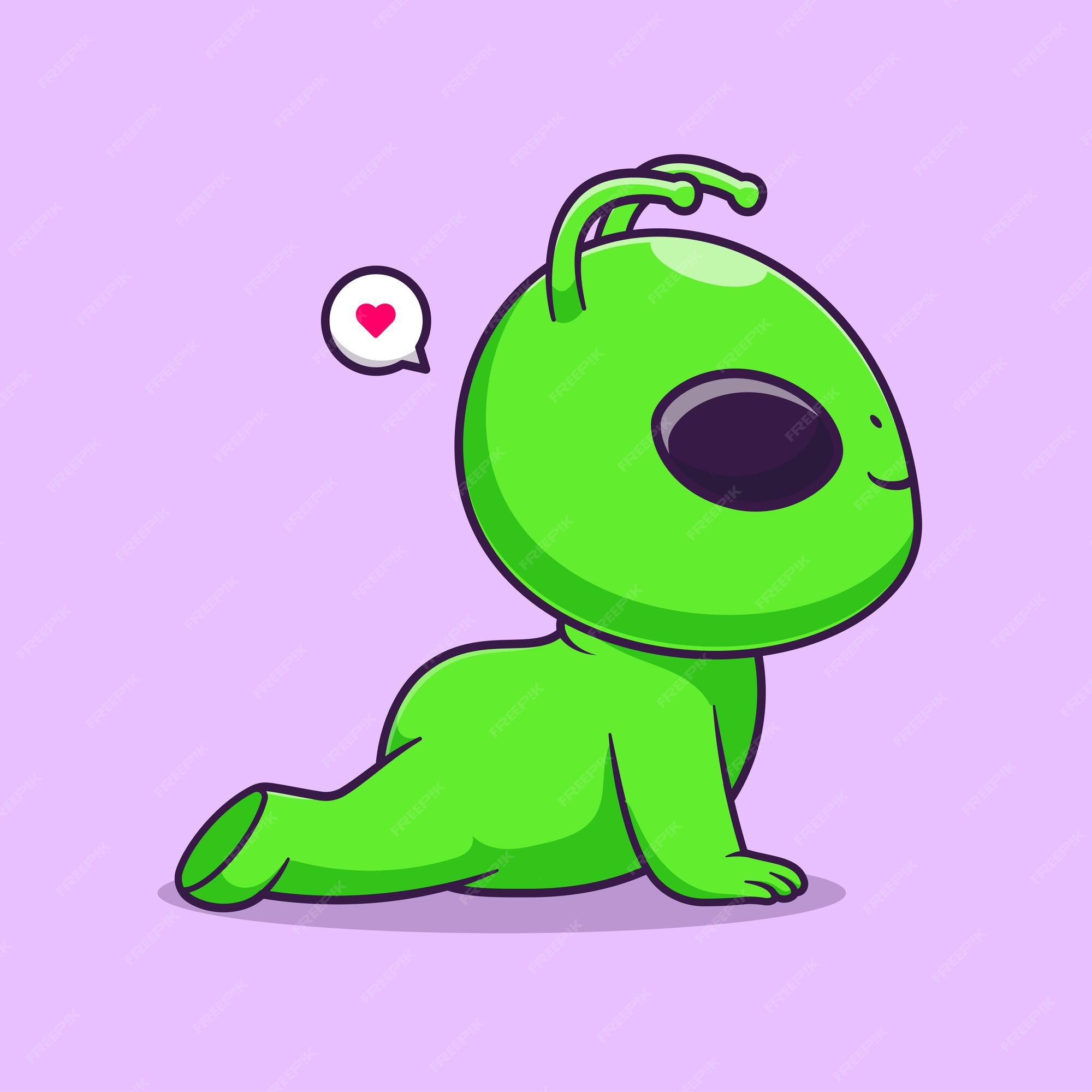 Cute Alien In Space Hole Cartoon Vector Icon Illustration. Flat Cartoon  Concept 10859485 Vector Art at Vecteezy