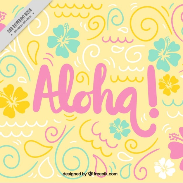 Free vector cute aloha background