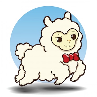 Cute alpaca background | Free Vector
