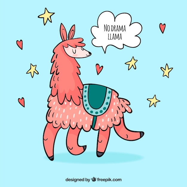 Cute alpaca with quote