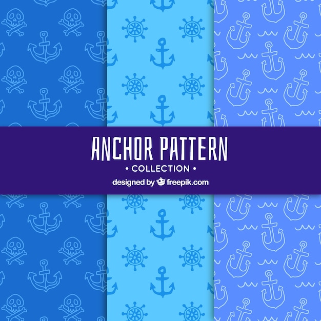 Free vector cute anchor pattern