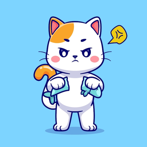 Cartoon angry cat PNG JPG (2102622)